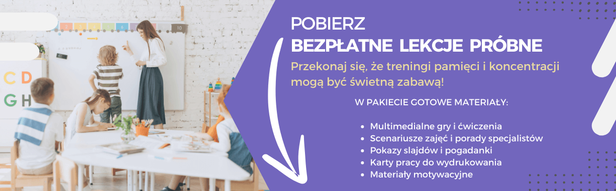 Pobierz bezpłatne scenariusze zajęć i multimedialne gry edukacyjne do treningu pamięci i koncentracji